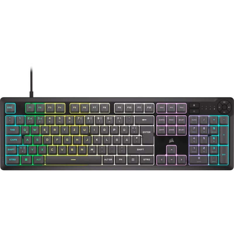 Corsair CH-9226D65-DE clavier Jouer USB QWERTY Allemand Gris