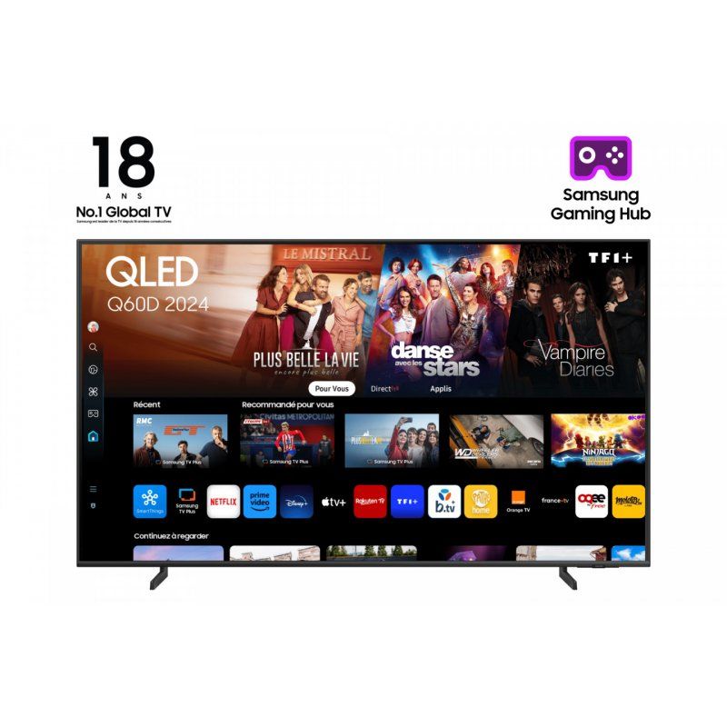 Samsung TQ43Q60DAU 109.2 cm (43") 4K Ultra HD Smart TV Wi-Fi Titanium