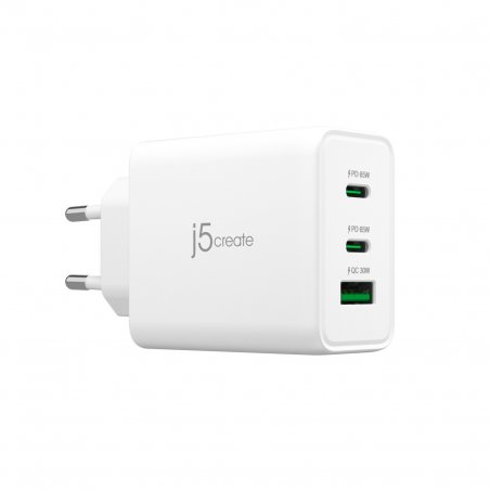 J5 65W GaN USB-C 3-Port Charger