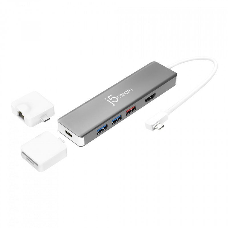 j5create JCD375-N Multi-Adaptateur Modulaire USB-C™ avec 2 Kits