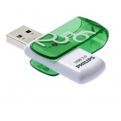 Philips FM25FD00B/00 lecteur USB flash 256 Go USB Type-A 3.2 Gen 1 (3.1 Gen 1) Vert, Blanc