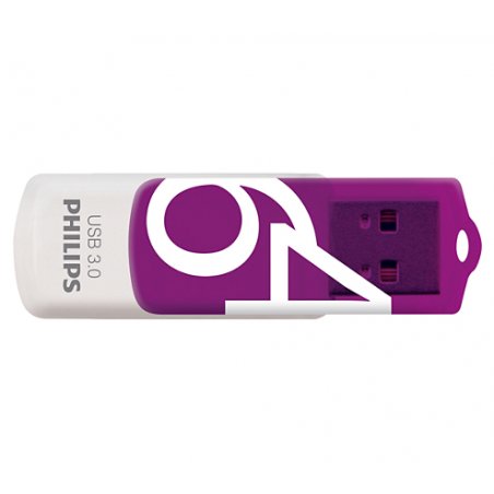 Philips FM64FD00B lecteur USB flash 64 Go USB Type-A 3.2 Gen 1 (3.1 Gen 1) Violet, Blanc