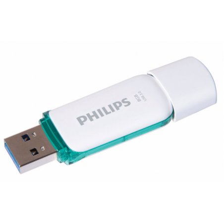Philips FM08FD75B USB flash drive 8 GB USB Type-A 3.2 Gen 1 (3.1 Gen 1) Turquoise, White