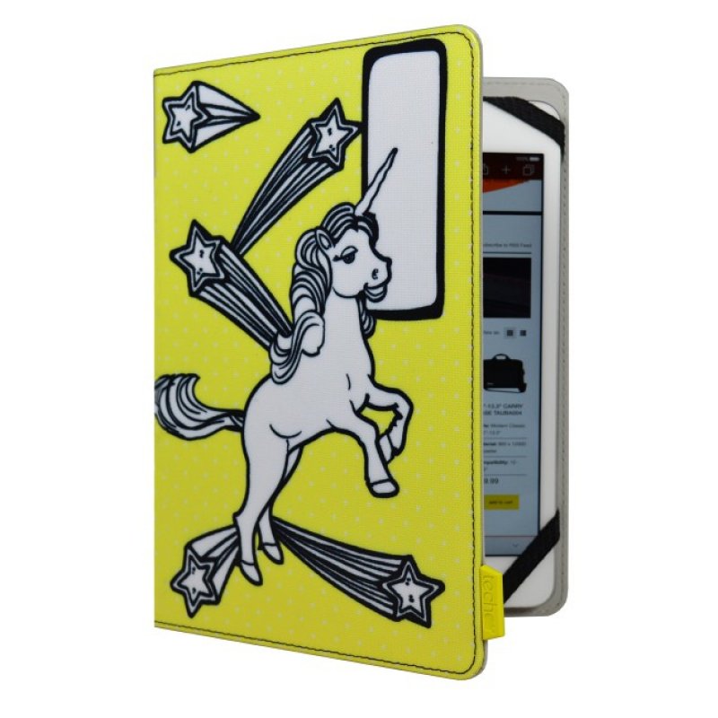 Techair TAUKT010 tablet case 20.3 cm (8") Folio White, Yellow