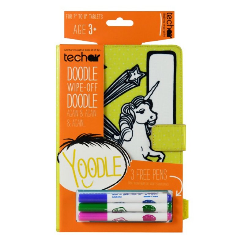 Techair TAUKT010 tablet case 20.3 cm (8") Folio White, Yellow