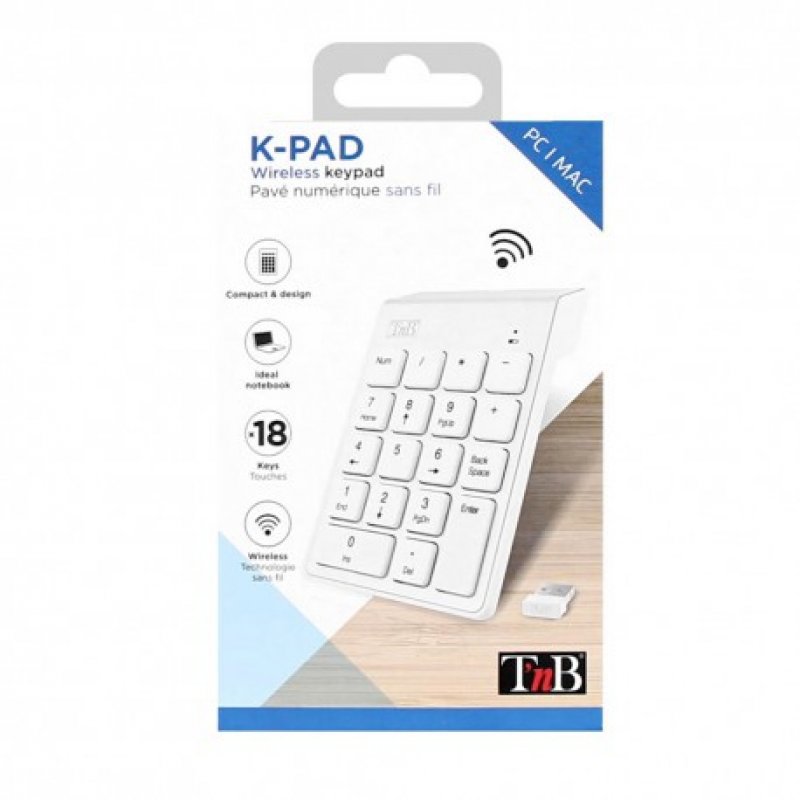 T'nB MPV1W numeric keypad PC Grey