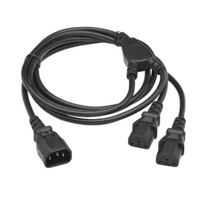Eaton P004-02M-2C13EU power cable Black 2 m IEC C14 IEC C13