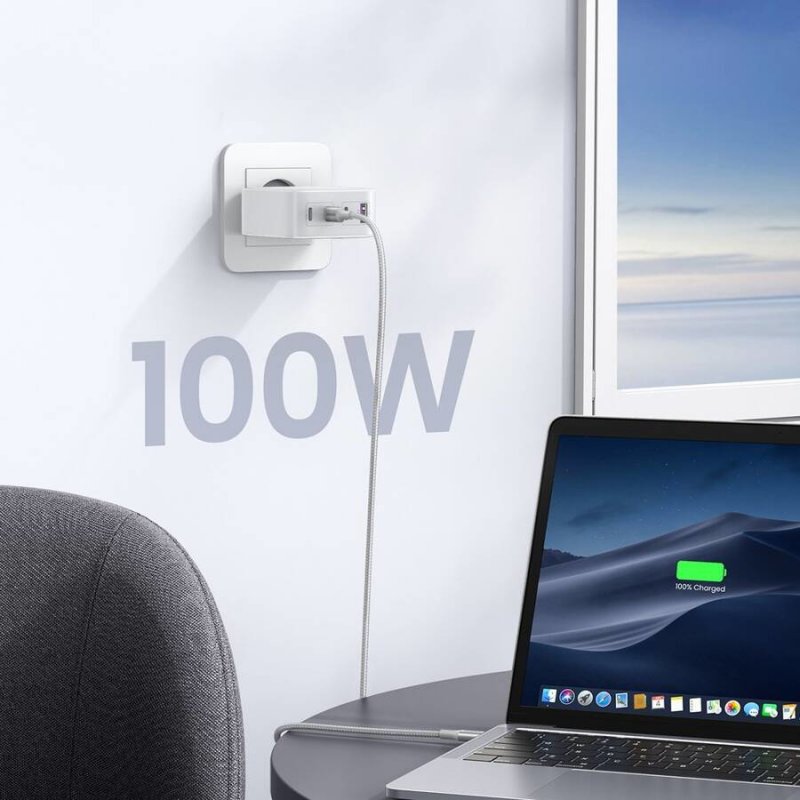 UGREEN Ladegerät USB-A 3xUSB-C 100W GaN Adapter weiß