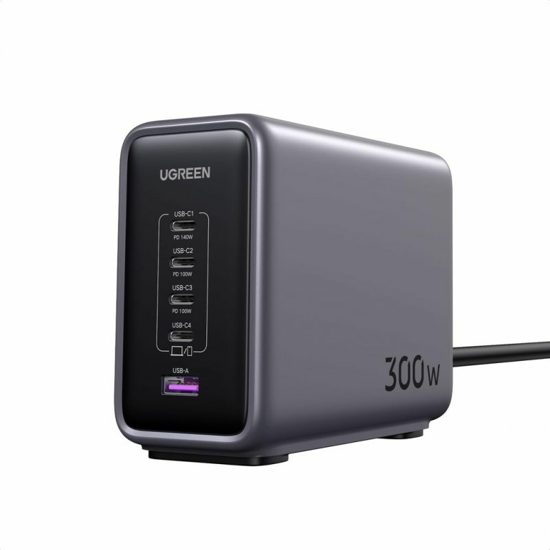 Ugreen 90903B mobile device charger Universal Black, Grey AC Fast charging Indoor