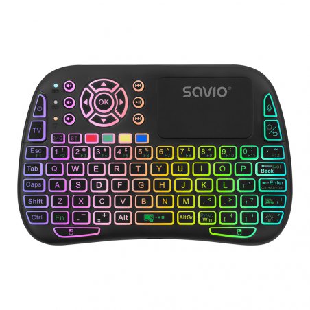 SAVIO KW-04 Backlit wireless keyboard RGB BT 2.4 GHz TV Box Smart TV Consoles PC