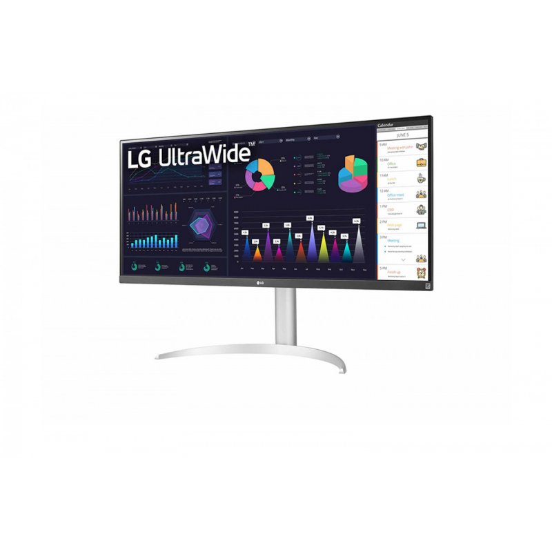LG 34WQ650-W computer monitor 86.4 cm (34") 2560 x 1080 pixels WFHD LCD Silver, White