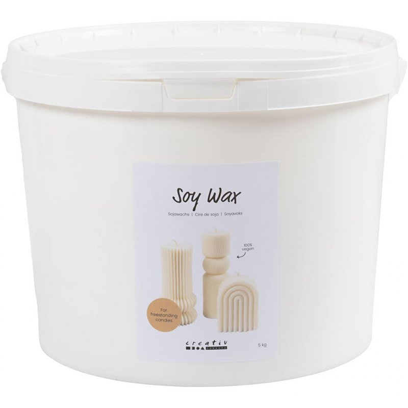 Soy wax, cream, For freestanding candles, 5 kg/ 1 pack (73479)
