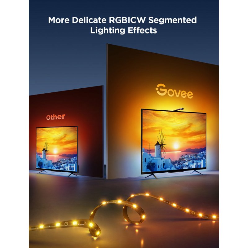 Govee TV Backlight 3 Lite Eclairage intelligent par bande Wi-Fi/Bluetooth