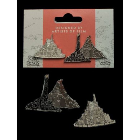 Le Seigneur des Anneaux pack 2 pin's Minas Tirith & Mt. Doom