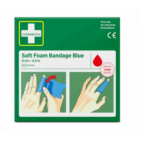 Cederroth - Soft Foam Bandage Blue 6cmx4.5m