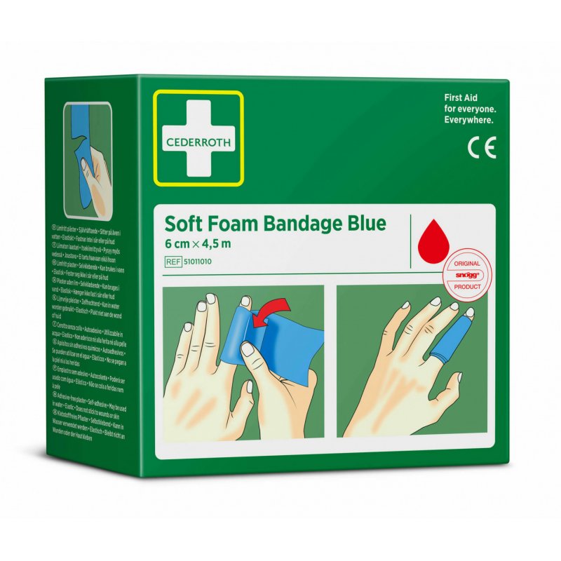 Cederroth - Soft Foam Bandage Blue 6cmx4.5m