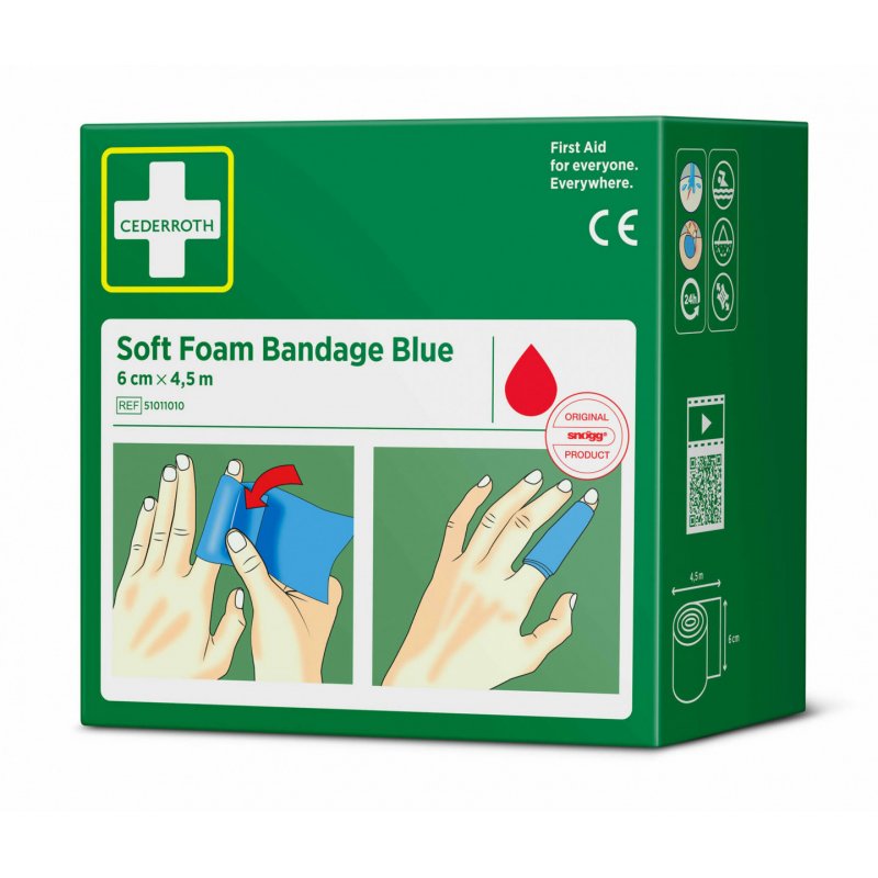 Cederroth - Soft Foam Bandage Blue 6cmx4.5m
