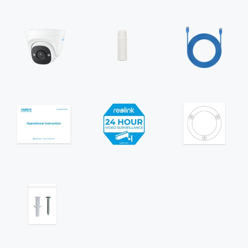 Reolink P324 - Advanced 5MP PoE IP Security Camera with Person/Vehicle Detection, 100ft night vision & Audio Recording