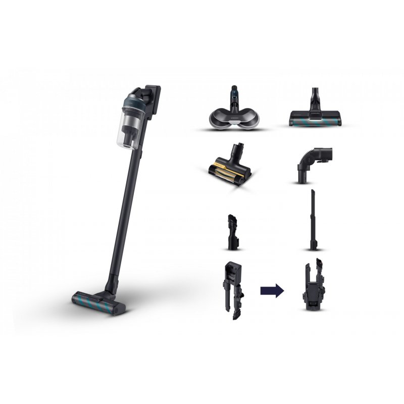 Samsung VS20C852FTB aspirateur de table Noir, Bleu Sans sac