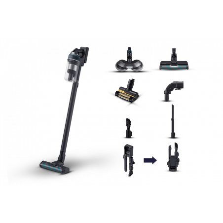 Samsung VS20C852FTB aspirateur de table Noir, Bleu Sans sac