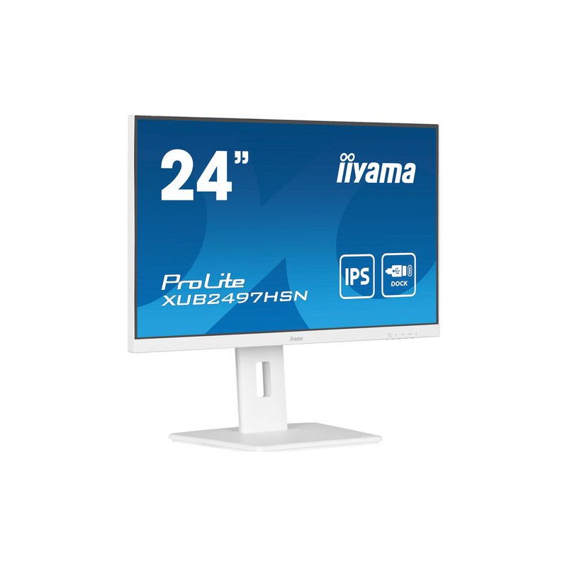 IIYAMA XUB2497HSN-W1 24IN IPS LCD (WHITE BEZEL) USB-C DOCK DIS