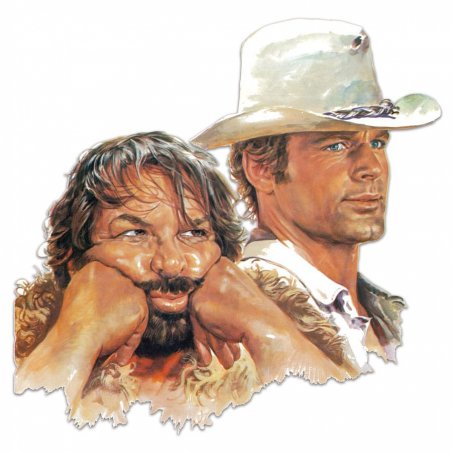 Bud Spencer & Terence Hill panneau métal 3D Bud & Terence 45 x 45 cm