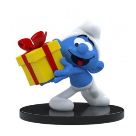 SCHTROUMPF - Schtroumpf Farceur avec Cadeau - Figurine 11cm
