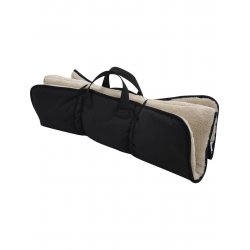 Peppy buddies - folding mattress black and beige fleece 90x66cm