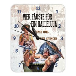 Bud Spencer & Terence Hill horloge murale Vier Fäuste für ein Halleluja
