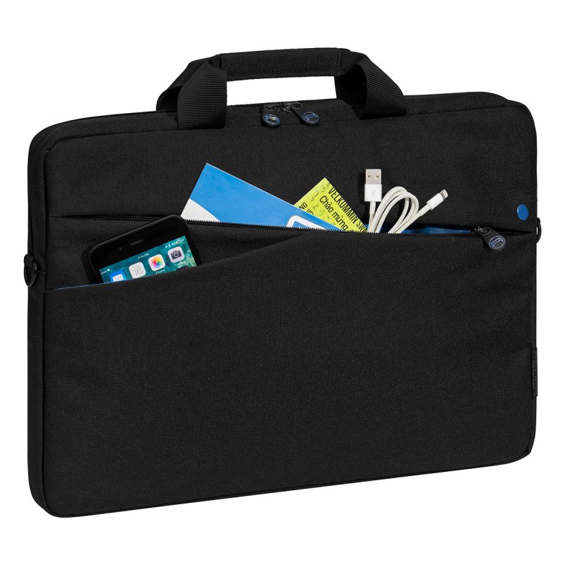 PEDEA Notebook Tasche "Fashion" für Geräte bis 13,3" (33,8cm) schwarz/blau