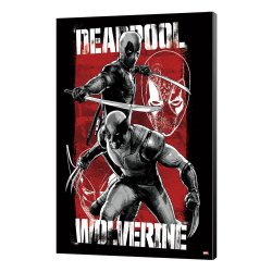 Marvel tableau en bois Deadpool & Wolverine 03 Maximum Effort 35 x 50 cm