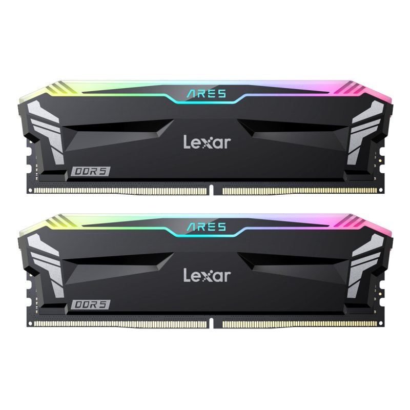 Kit Barrettes mémoire 32Go (2x16Go) DIMM DDR5 Lexar Ares RGB PC5-51200 (6400 MHz) (Noir)
