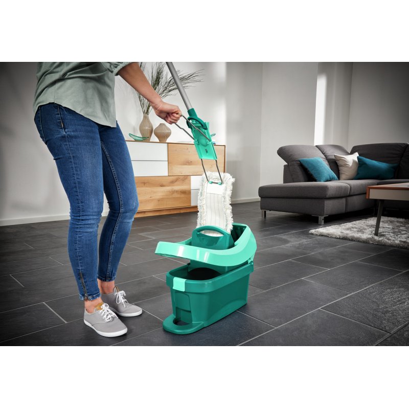 Leifheit Profi XL cotton plus mop Cotton/Fiber Grey, Turquoise, White