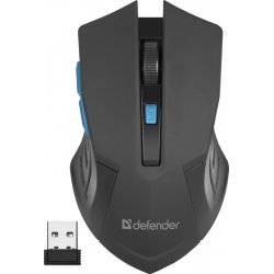MOUSE DEFENDER ACCURA MM-275 RF BLACK-BLUE OPTICAL 1600DPI 6P