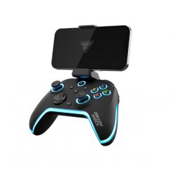DragonShock - AURORA PLUS - Manette sans fil noire avec support téléphone pour PS3, PC, Android et IOS