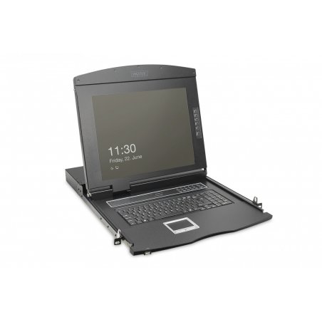 Digitus 19" HD LCD KVM console, 16-port HDMI, German keyboard