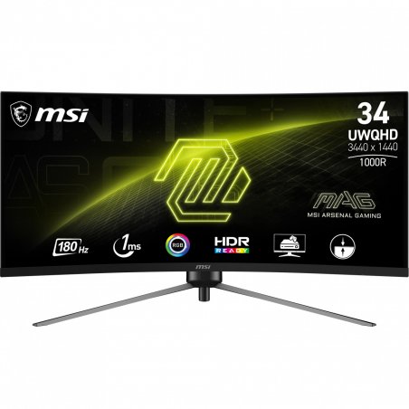 MSI MAG 345CQRDE computer monitor 86.4 cm (34") 3440 x 1440 pixels UltraWide Dual Quad HD Black