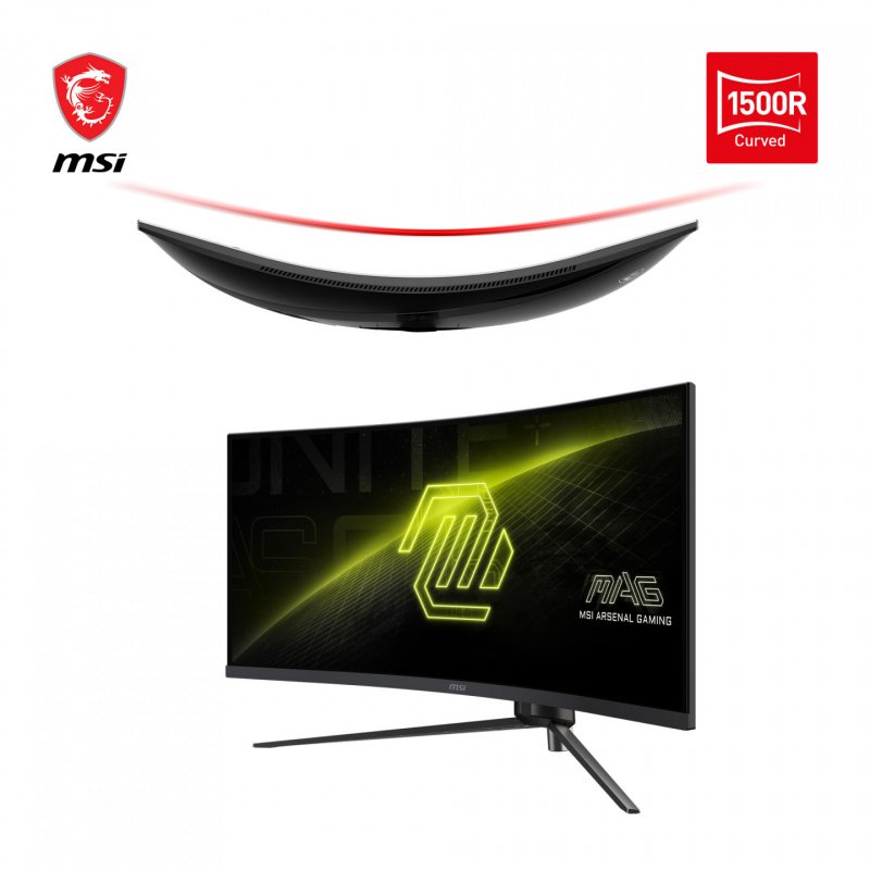 MSI MAG 345CQRDE écran plat de PC 86,4 cm (34") 3440 x 1440 pixels UltraWide Dual Quad HD Noir