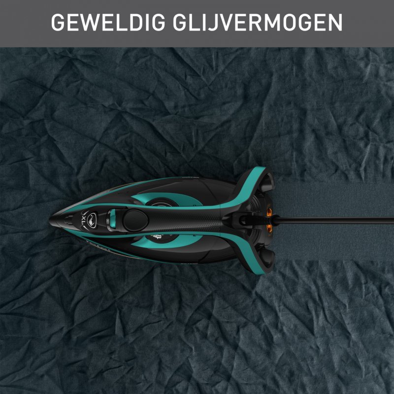 Tefal Puregliss FV8066 Fer à repasser à sec ou à vapeur Durilium AirGlide Autoclean soleplate 3000 W Noir, Bleu