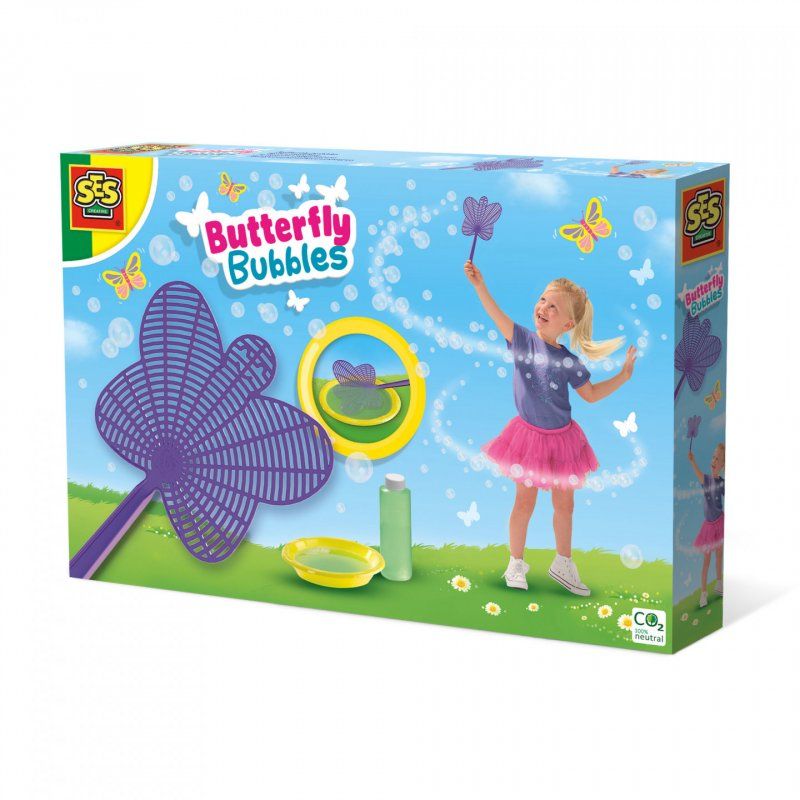 SES Creative Butterfly bubbles - Lots of little bubbles, Super strong soap solution, Suitable for all bubble products,