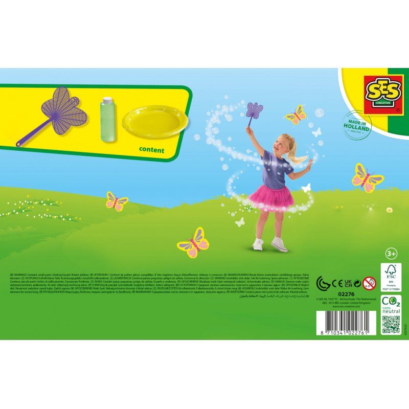 SES Creative Butterfly bubbles - Lots of little bubbles, Super strong soap solution, Suitable for all bubble products,