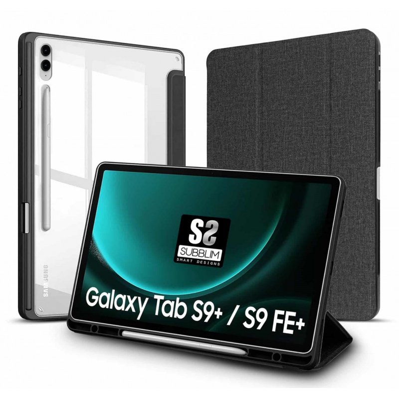 FUNDA TABLET SUBBLIM SAMSUNG S9 /S9 FE 12.4" NEGRO