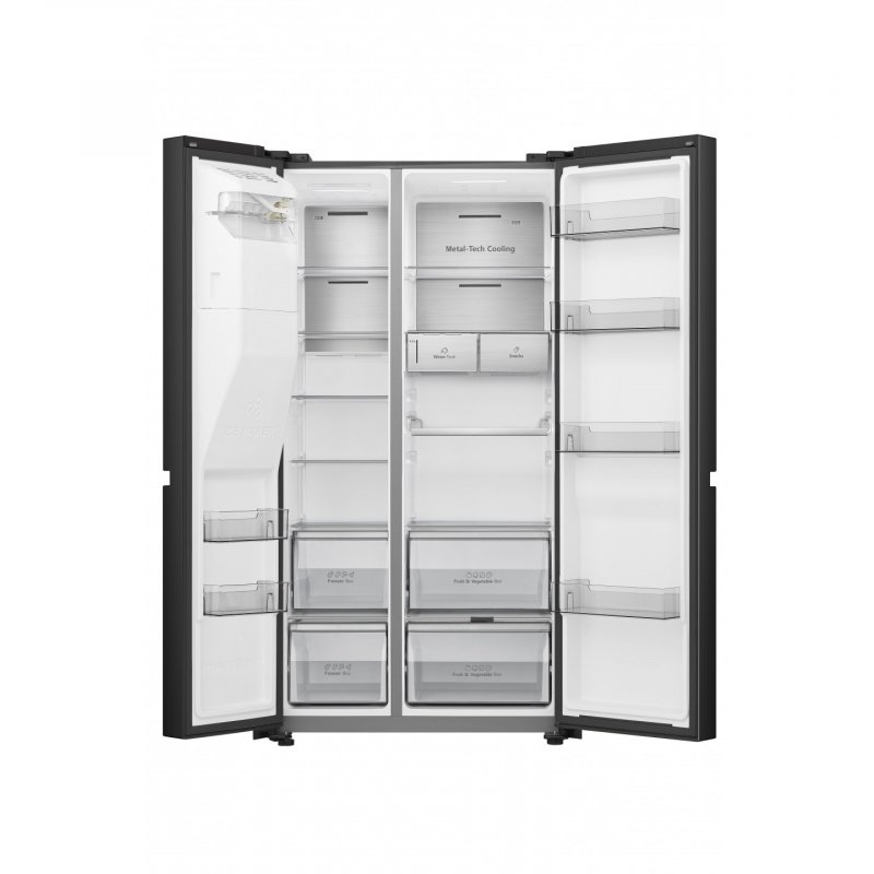 Hisense RS818N4TFE frigo américain Pose libre 632 L E Noir