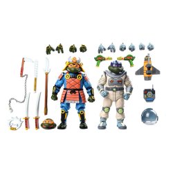 Tortues Ninja (Cartoon) pack 2 figurines Space Adventure & Samurai Turtles 18 cm