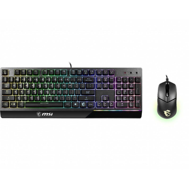 MSI S11-04DE601-CLA clavier Souris incluse Jouer USB QWERTZ Allemand Noir
