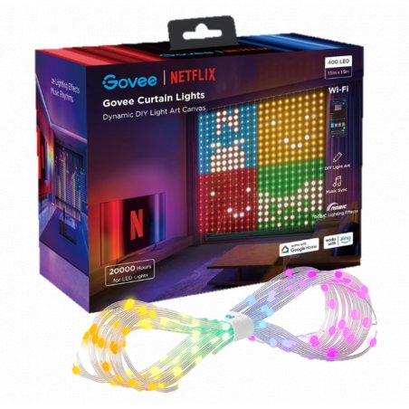 GOVEE CURTAIN LIGHT NETFLIX WIFI BT