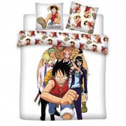 ONE PIECE - Parure de lit 240x220cm 2x65x65cm - Equipage de Luffy