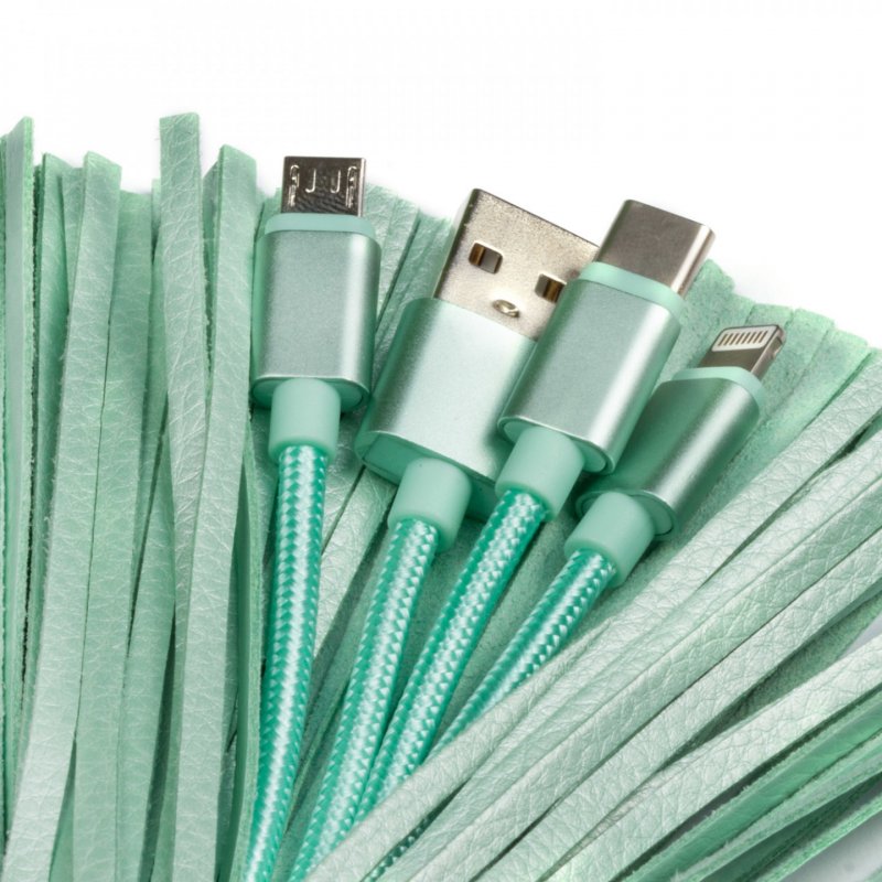 Thumbs Up 1002085 câble USB USB A USB C/Micro-USB B/Lightning Vert