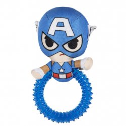 AVENGERS - Captain America - Jouet - Anneau de Dentition pour Chien