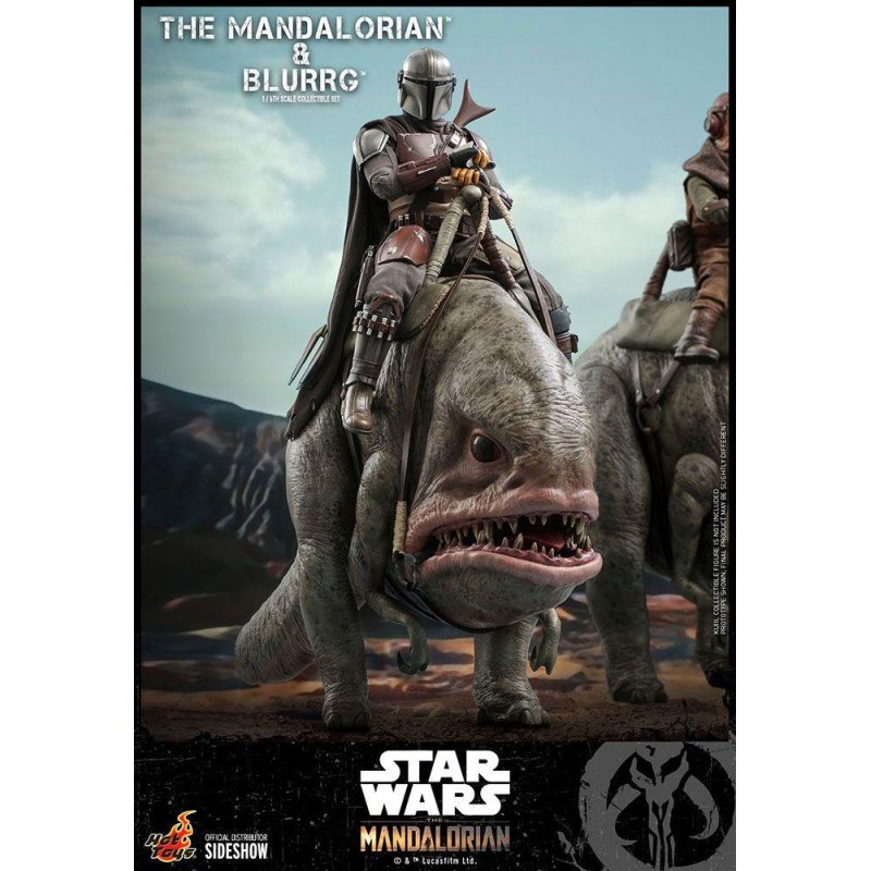 STAR WARS - Mandalorian & Blurrg - Pack de 2 figurines 37cm